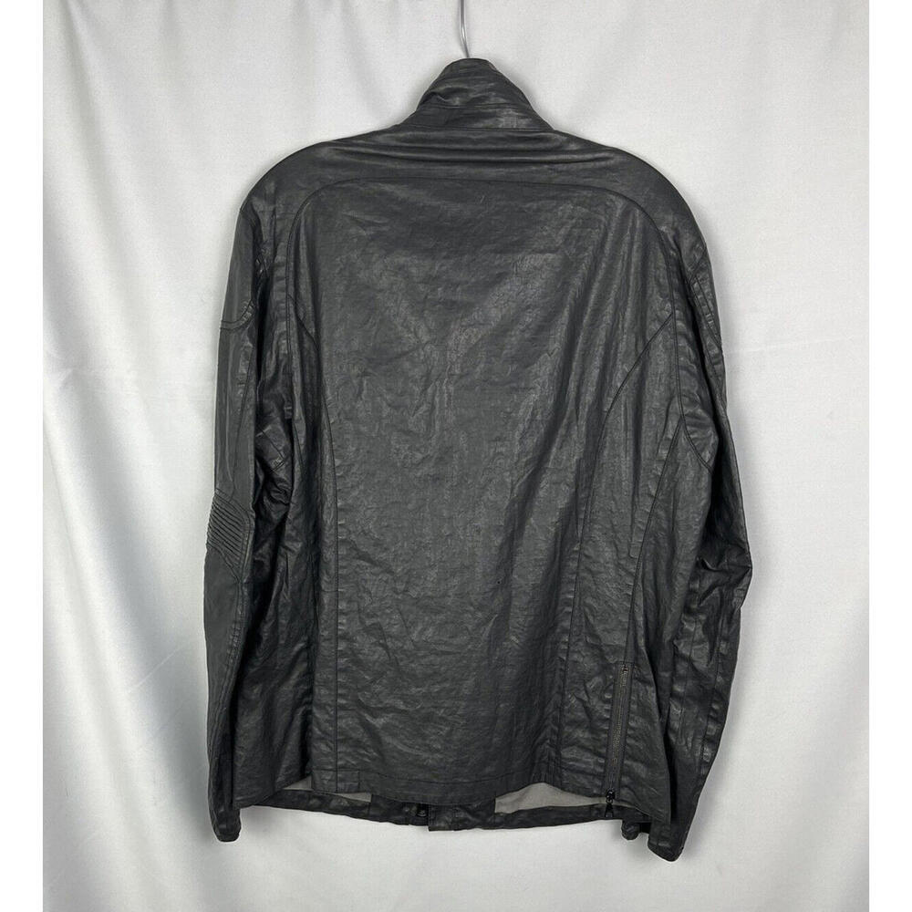 John Varvatos Snap Front Motocross Linen Jacket Black Size 50 EU, 40 US - Picture 2 of 13